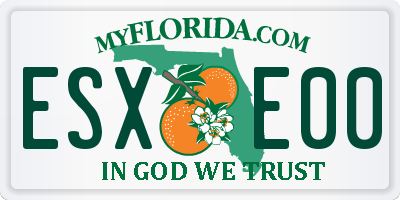 FL license plate ESXE00