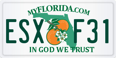FL license plate ESXF31