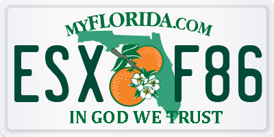 FL license plate ESXF86