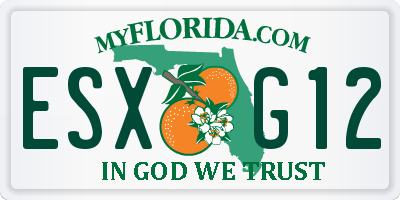 FL license plate ESXG12