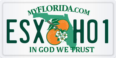FL license plate ESXH01