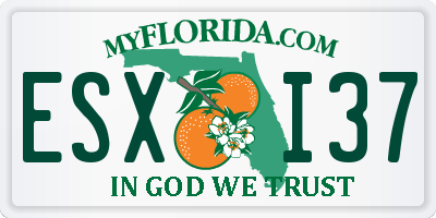 FL license plate ESXI37