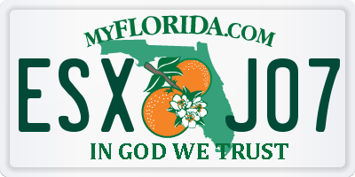 FL license plate ESXJ07