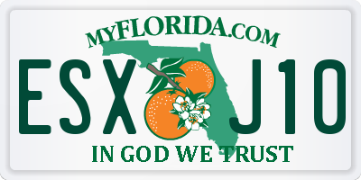 FL license plate ESXJ10