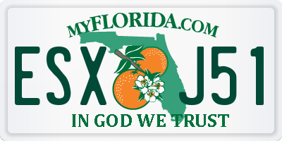 FL license plate ESXJ51
