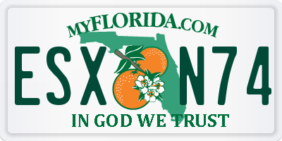 FL license plate ESXN74