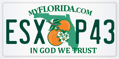 FL license plate ESXP43