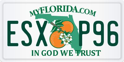 FL license plate ESXP96