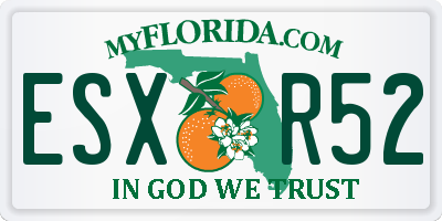 FL license plate ESXR52