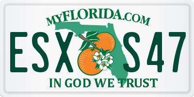 FL license plate ESXS47