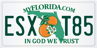 FL license plate ESXT85