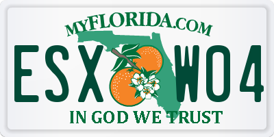 FL license plate ESXW04