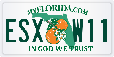 FL license plate ESXW11