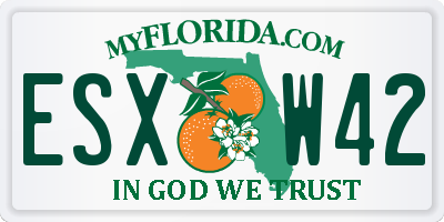 FL license plate ESXW42