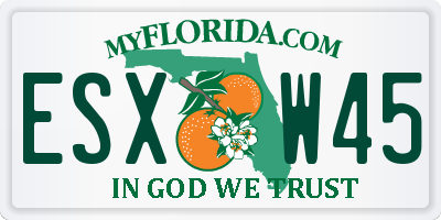 FL license plate ESXW45