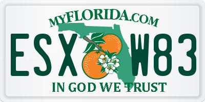 FL license plate ESXW83