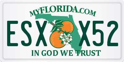 FL license plate ESXX52