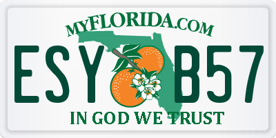 FL license plate ESYB57