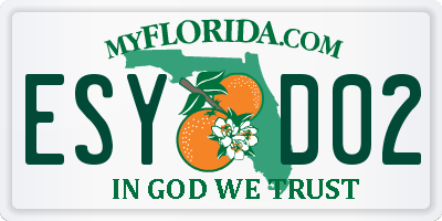 FL license plate ESYD02