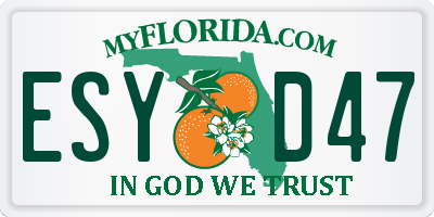FL license plate ESYD47