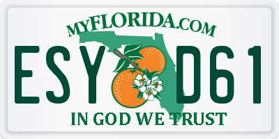 FL license plate ESYD61