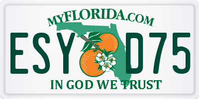 FL license plate ESYD75