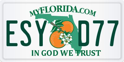 FL license plate ESYD77