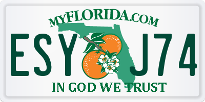 FL license plate ESYJ74