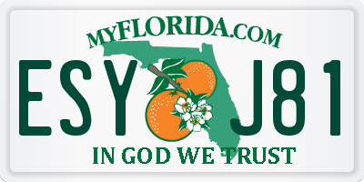 FL license plate ESYJ81
