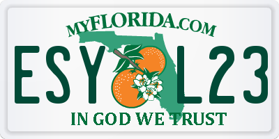 FL license plate ESYL23