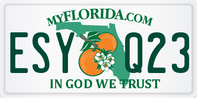 FL license plate ESYQ23