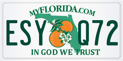FL license plate ESYQ72