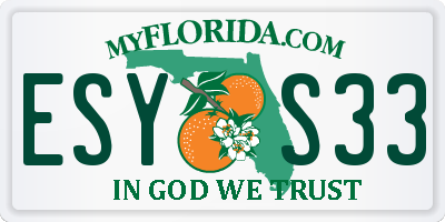 FL license plate ESYS33