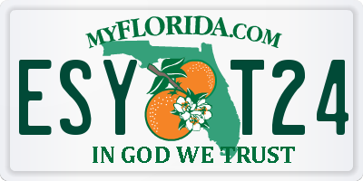 FL license plate ESYT24