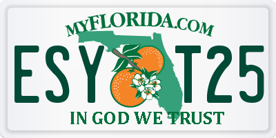 FL license plate ESYT25