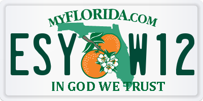 FL license plate ESYW12