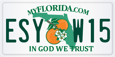 FL license plate ESYW15