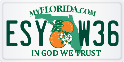 FL license plate ESYW36