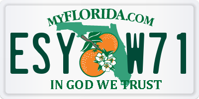 FL license plate ESYW71