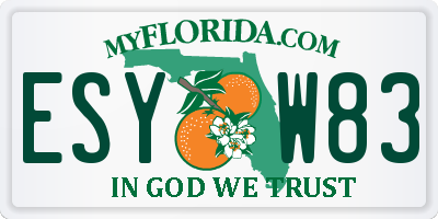 FL license plate ESYW83