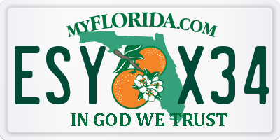FL license plate ESYX34