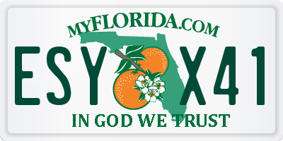 FL license plate ESYX41
