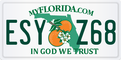 FL license plate ESYZ68