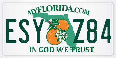 FL license plate ESYZ84