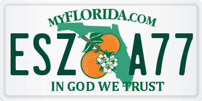 FL license plate ESZA77