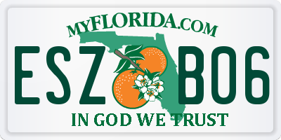 FL license plate ESZB06