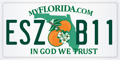 FL license plate ESZB11