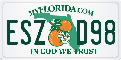 FL license plate ESZD98