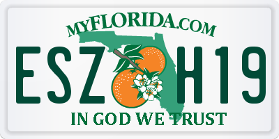 FL license plate ESZH19