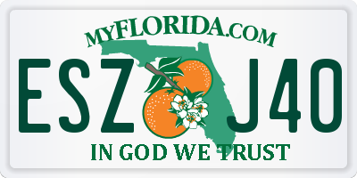 FL license plate ESZJ40